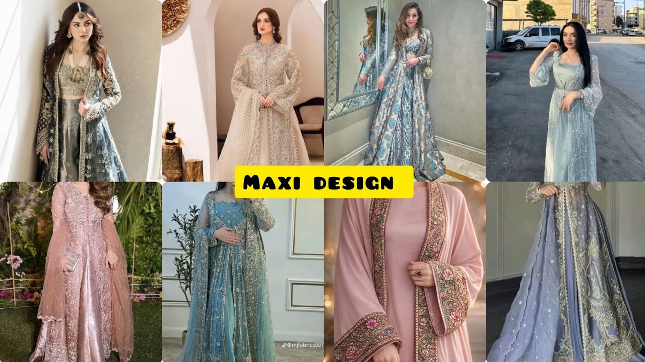 Long frock || maxi frock || open frock design || walima frock design 