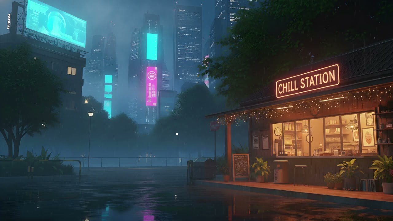 Late Night Lofi – Cozy Rainy City Cafe | Chill Station