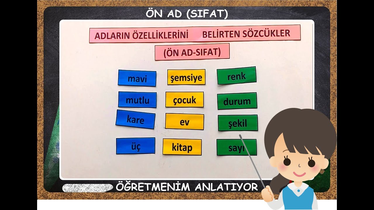 3.SINIF TÜRKÇE - ADLARIN ÖZELLİKLERİNİ BELİRTEN SÖZCÜKLER-ÖN AD (SIFAT)