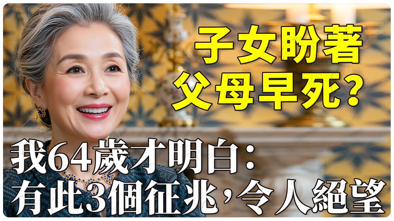 子女真會盼著父母早死嗎？我64歲才明白：有此3個徵兆！每一個都讓人絕望