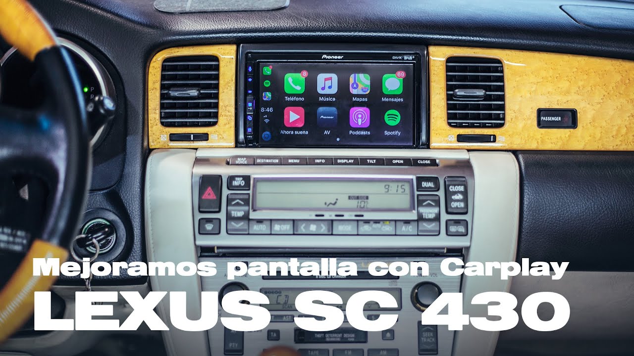 LEXUS SC 430 | Integración de pantalla táctil Pioneer con Carplay y cámaras