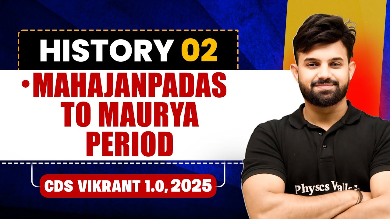 Mahajanpadas to Maurya Period | History for CDS 1, 2025 🤩| CDS Vikrant 1.0, 2025🤩