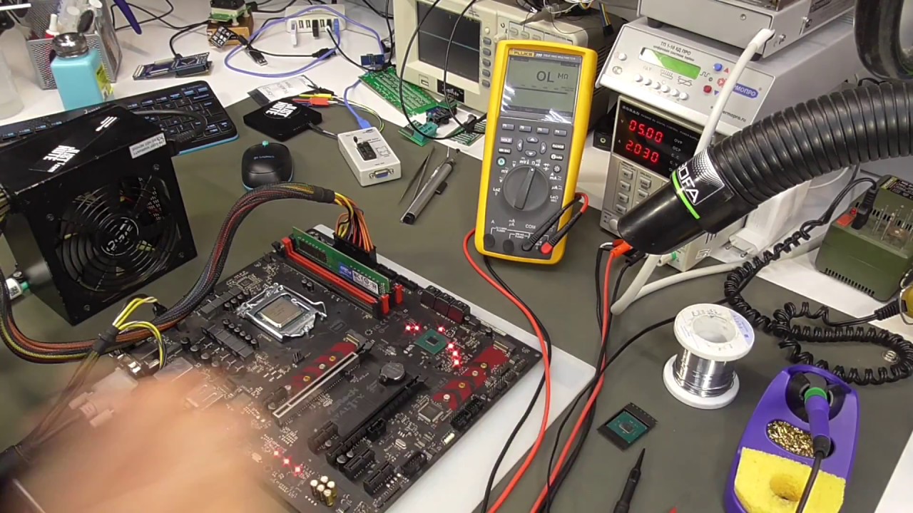 Ремонт материнской платы Asrock h270 Performance.