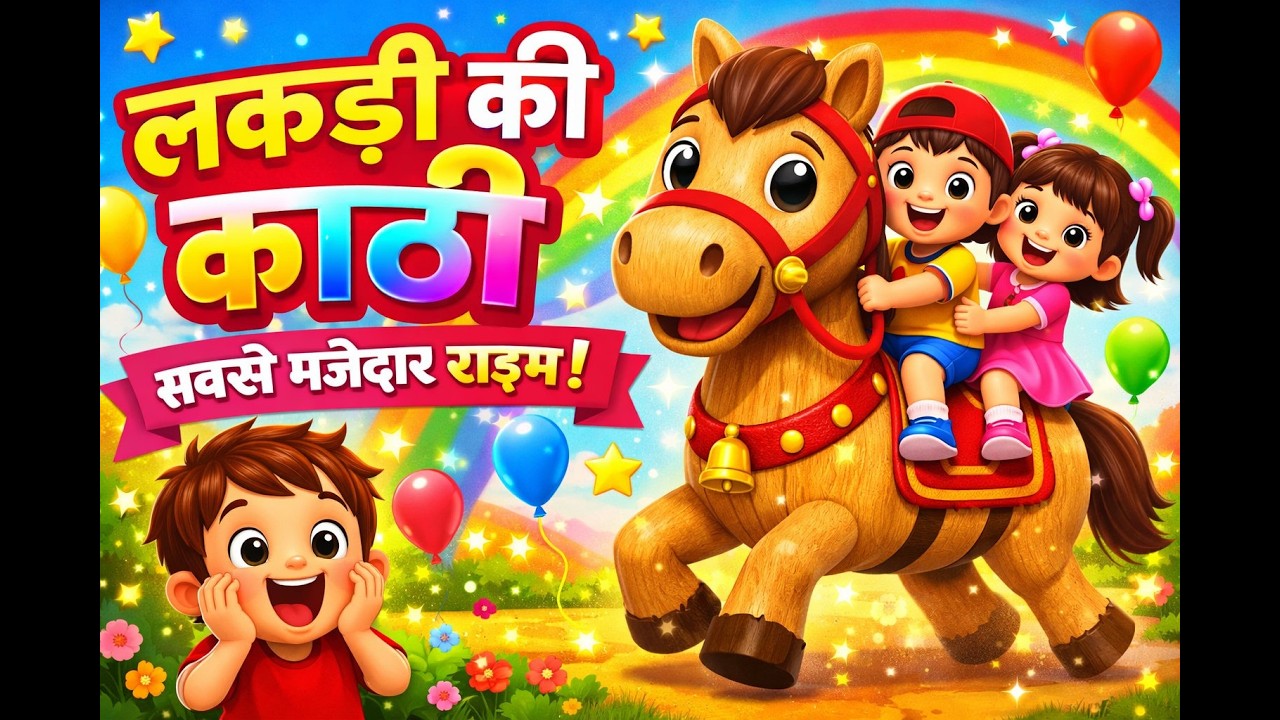 Lakdi ki kathi | लकड़ी की काठी | Popular Hindi Children Songs | Animated Songs #kidscartoon #kids