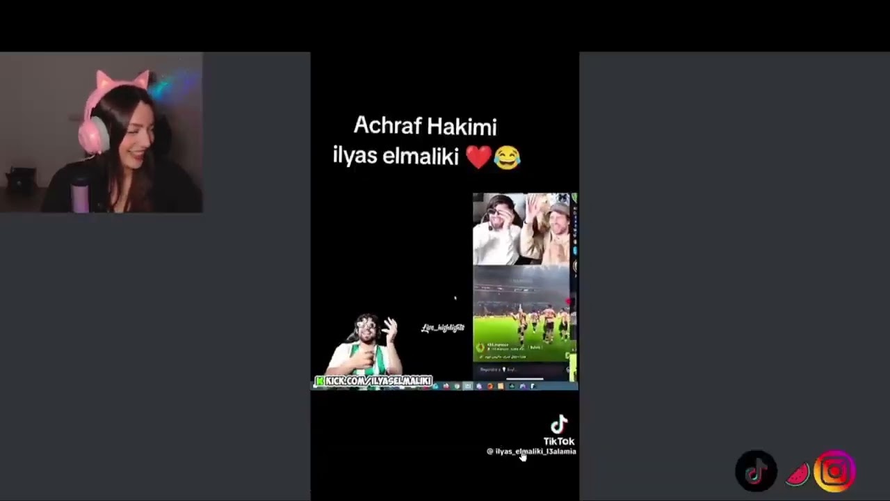 ردة فعل Nadia على Reels ilyas el maliki 🤣ضحك و دهشة في كل لحضة😂