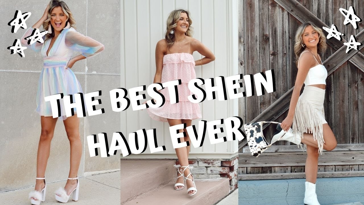 HUGE SUMMER SHEIN TRY ON HAUL (dresses, shoes, workout wear, denim)