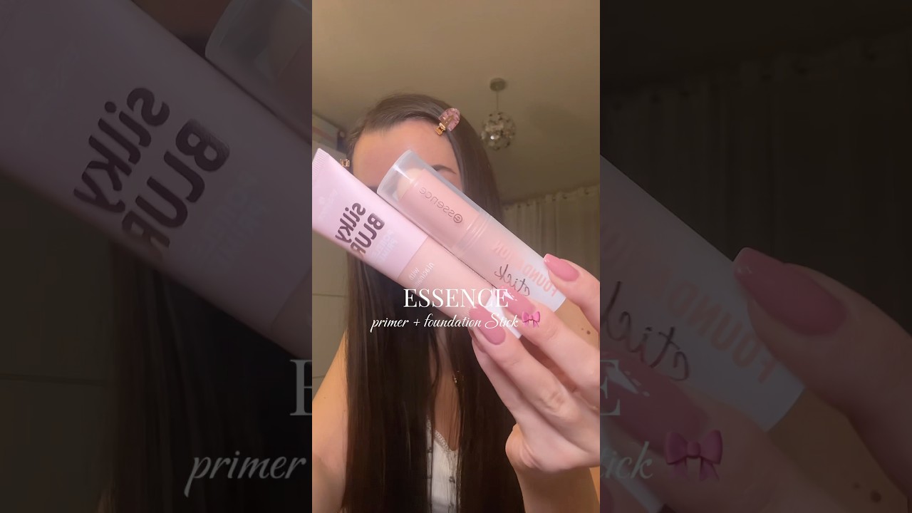 Essence foundation Stick + primer 2025✨🎀 #makeup #flawlessbase #essencecosmetics