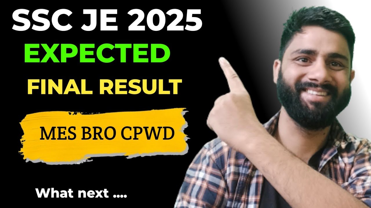 SSC JE 2025 Final Result Update | Expected Cutoff Marks 