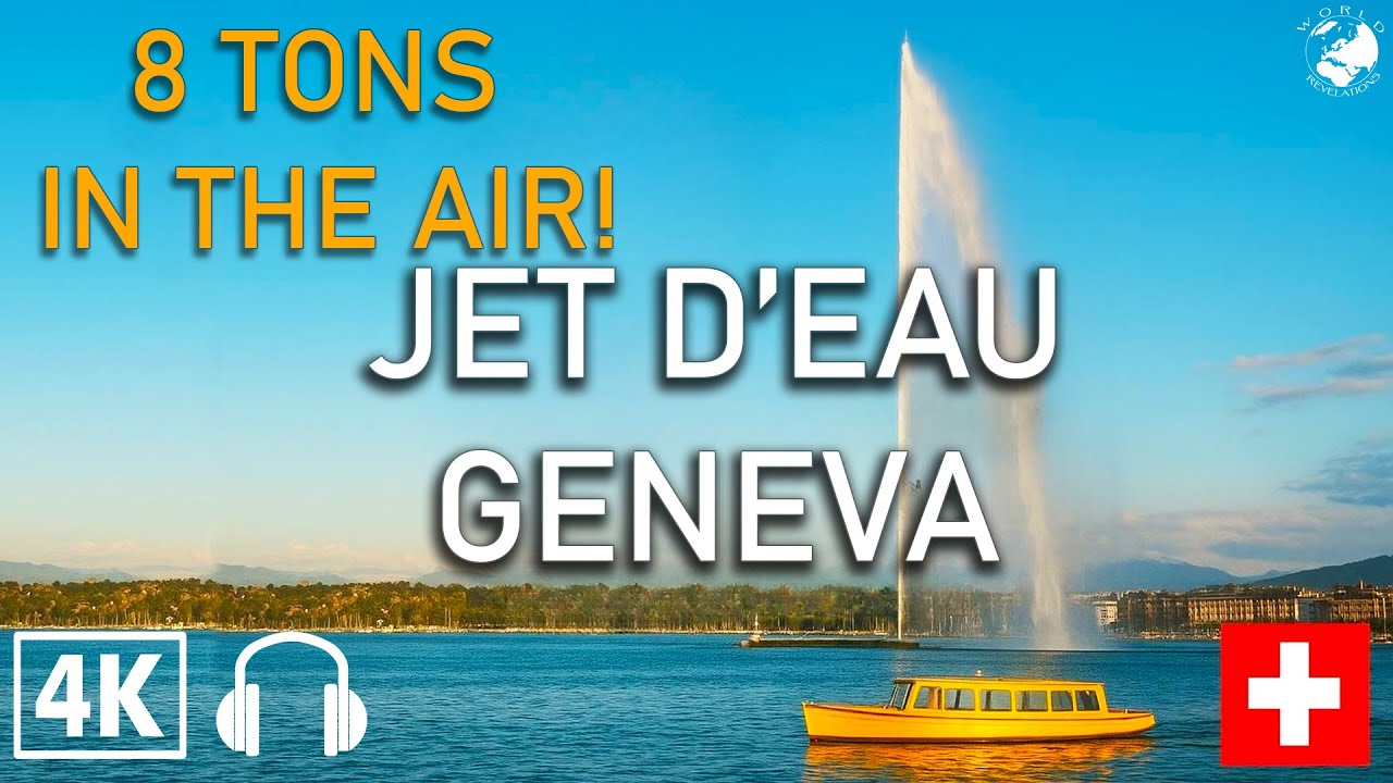 Jet d&rsquo;Eau in Action &ndash; Geneva Switzerland Walking Tour 4K