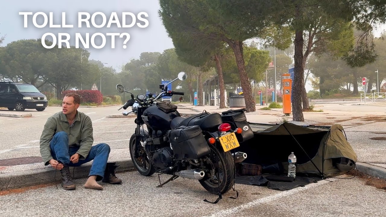 Wild Camping at a French Service Station | Sardinia to England Solo Road Trip