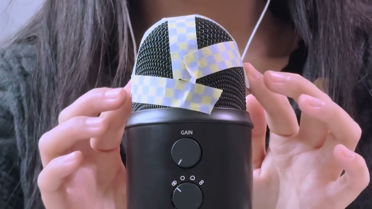 ASMR 끈적한 테이프 붙였다 떼는 소리 | 팅글 100% | Sticky Tape Sounds (Peeling & Press