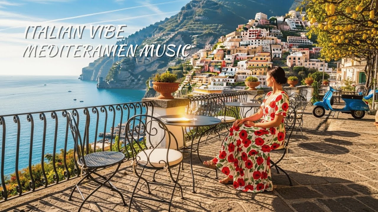 Italian Coast Cafe Brunch Ambience | Mediterranean Relaxing Music