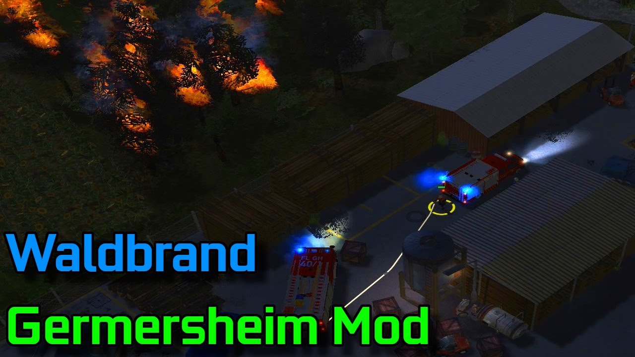Waldbrand bedroht Sägewerk//Germersheim Mod//60fps