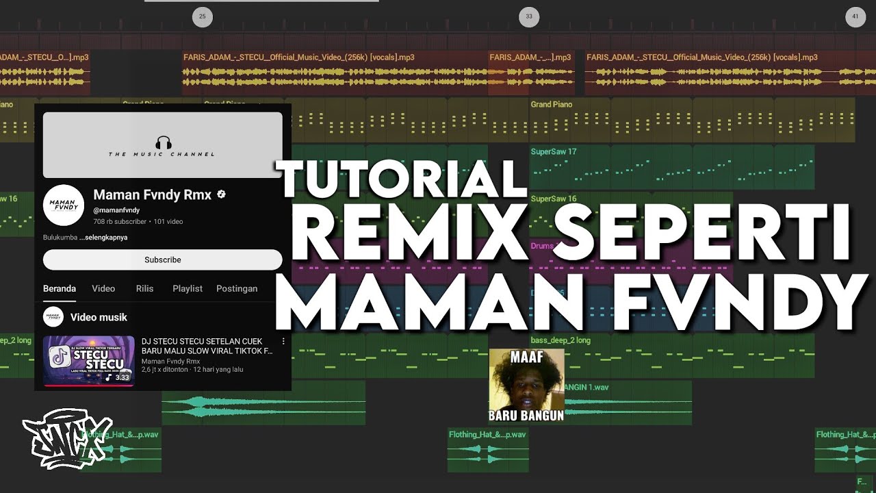 TUTORIAL REMIX KAYA MAMAN FVNDY | FL STUDIO MOBILE