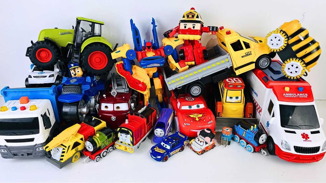 Disney Pixar Cars , Lightning McQueen Filmore Cruz Ramirez Chevrolet Porsche Mater Ambulance | ASMR