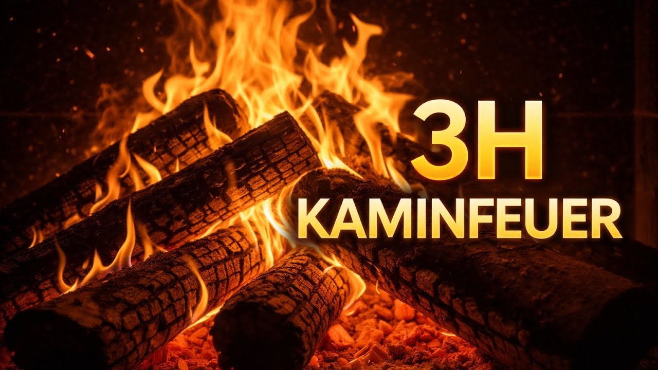 3 Stunden Kaminfeuer 🔥 Entspannung & Einschlafen | Realistisches Knistern