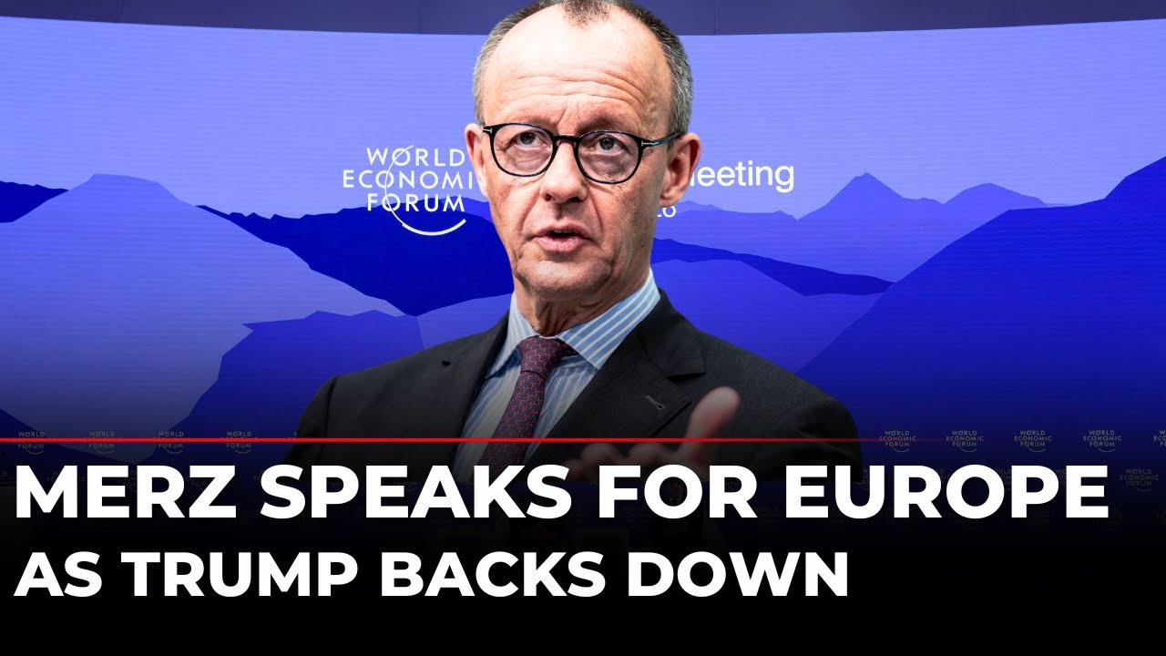 Friedrich Merz LIVE: Major Davos Speech as Trump Backs Down on Greenland & EU Tariffs | Europe News