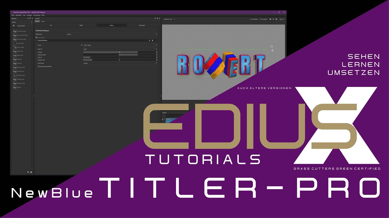 EDIUS - NewBlue Titler Pro (Basis Lernkurs)