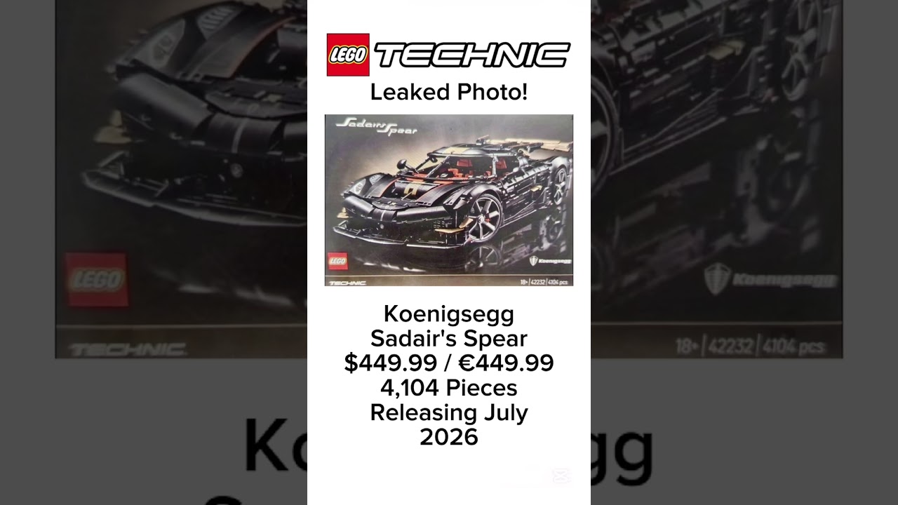 New Photo Leak! Koenigsegg Sadair's Spear 🔥🇸🇪 #car #lego #koenigsegg #leak