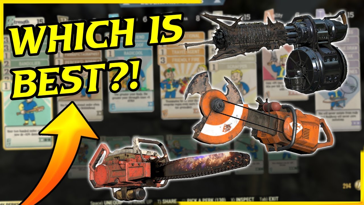 [Fallout 76] - Shredder vs Auto Axe vs Chainsaw!