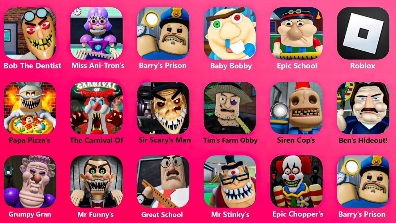 ROBLOX.ISS ANI-TRON SNOW BREAKOUT.MR YUMMY’S WINTER SHOP.PAPA PIZZA’S WINTER HORROR.BARRY’S WINTER