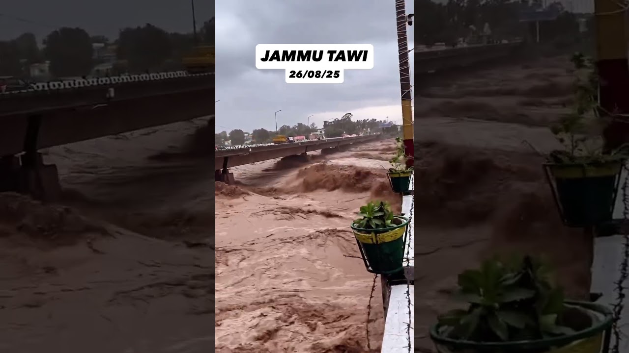 Jammu Tawi Bridge #jammuandkashmir #jammu #heavyrainfall #floods