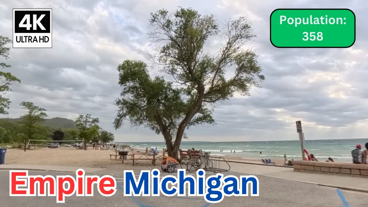 Driving Through Empire, Michigan 🚗 | Scenic Gateway to Sleeping Bear Dunes in 4K