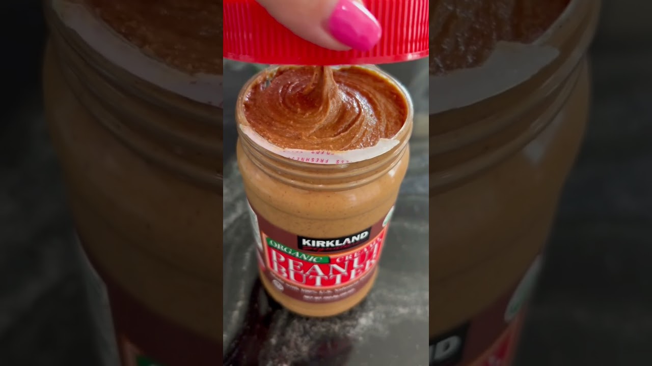🧡PB Hack🧡 stir then store upside down in the fridge. Perfection! #pb #hacks #food #costco