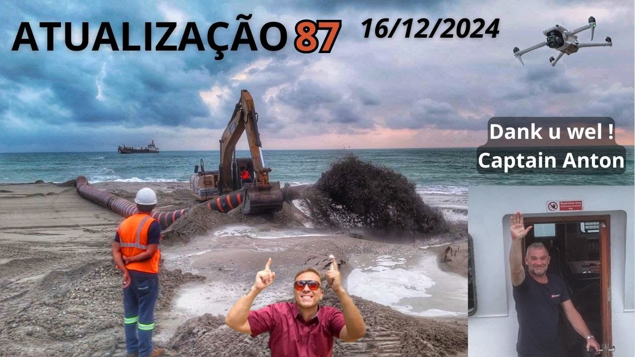 Atualização 87 - Engorda da Praia de Ponta Negra - VEJA COMO É MOVIMENTO NA ENGORDA AS 5hs DA MANHÃ