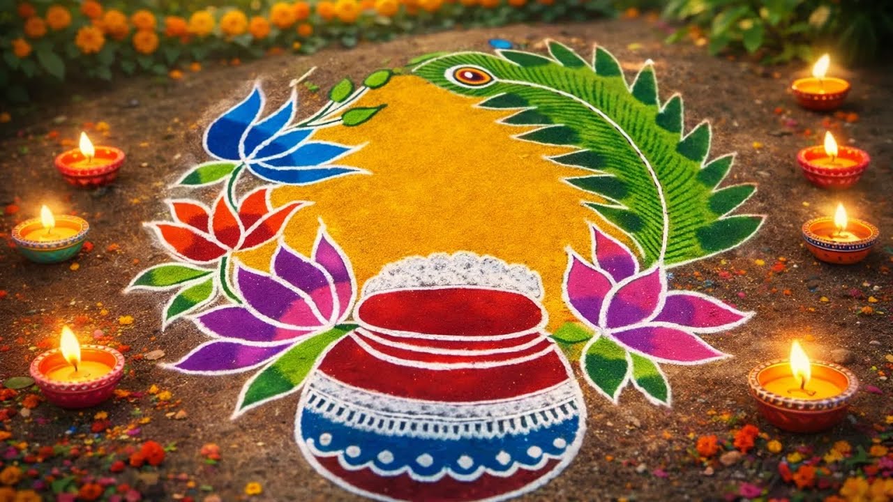 Shejal Rangoli design मकरसंक्रांत special episode rangoli 