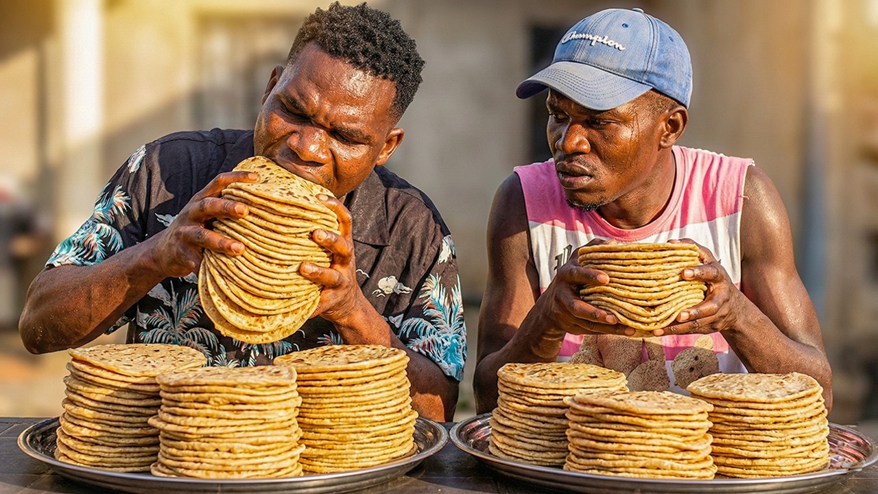 INSANE CHAPATI EATING BATTLE – 20 STACKS EACH, WHO SURVIVES?!