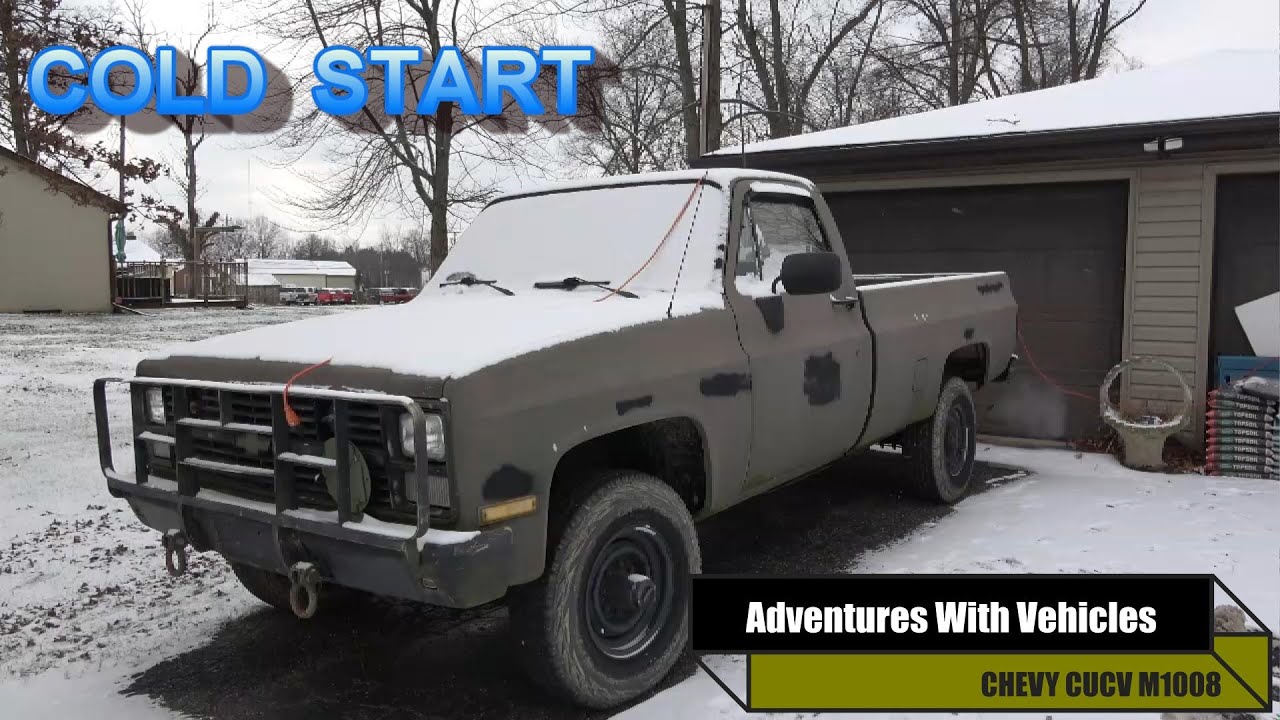 COLD START MILITARY TRUCK M1008 CUCV 6.2L  DIESEL