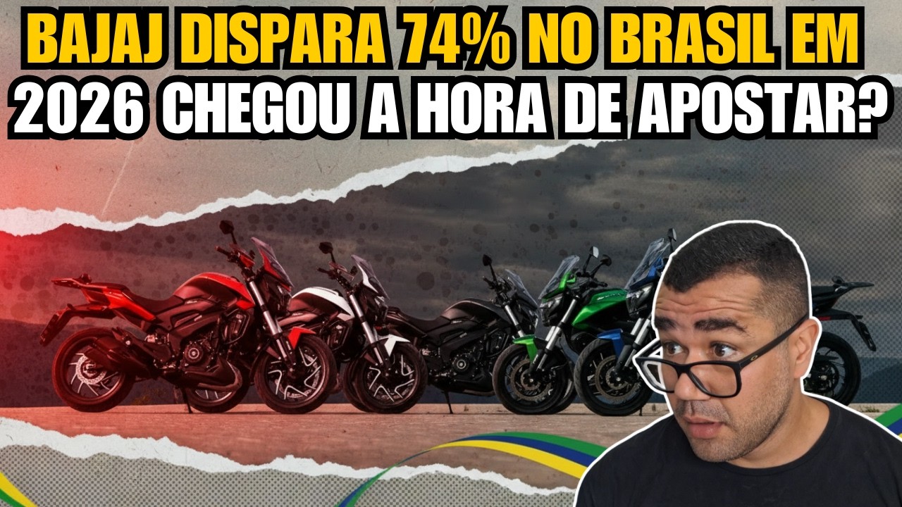 BAJAJ COMEÇA 2026 COM ALTA DE 74% NO BRASIL EM 6º LUGAR! AGORA É A HORA