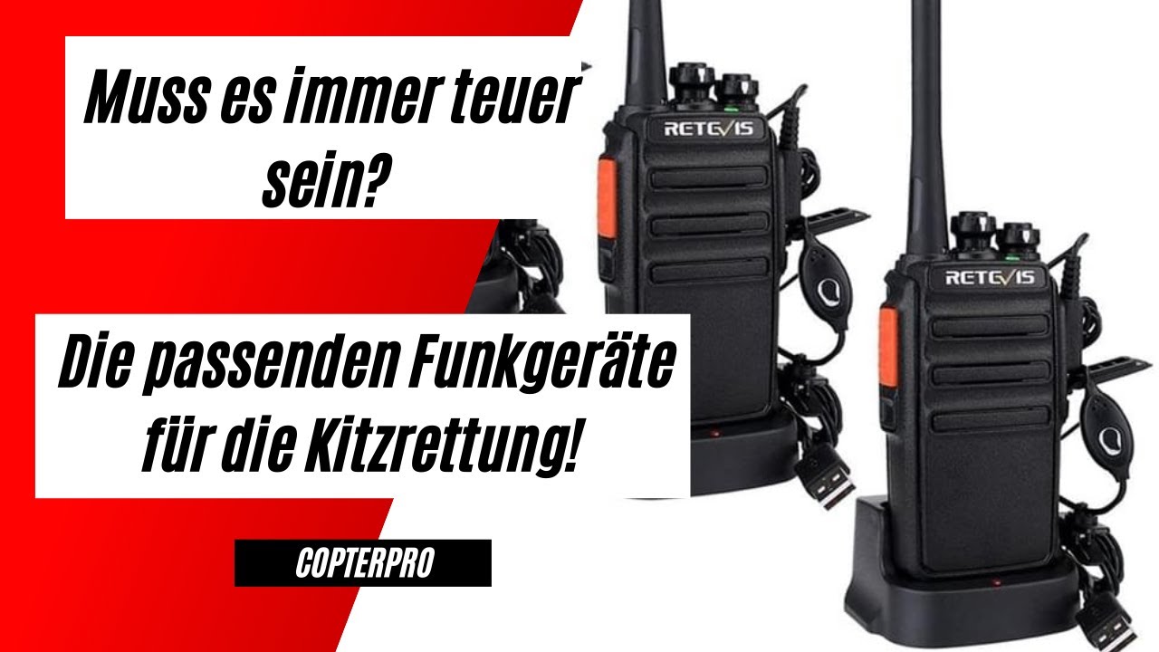 Muss es immer teuer sein? Funkger&auml;te f&uuml;r die Kitzrettung| Hohe Reichweite, g&uuml;nstiger Preis|Copterpro