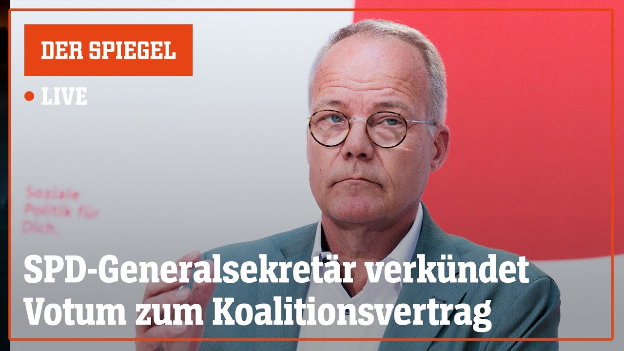 Livestream: SPD-Generalsekretär verkündet Mitgliedervotum | DER SPIEGEL
