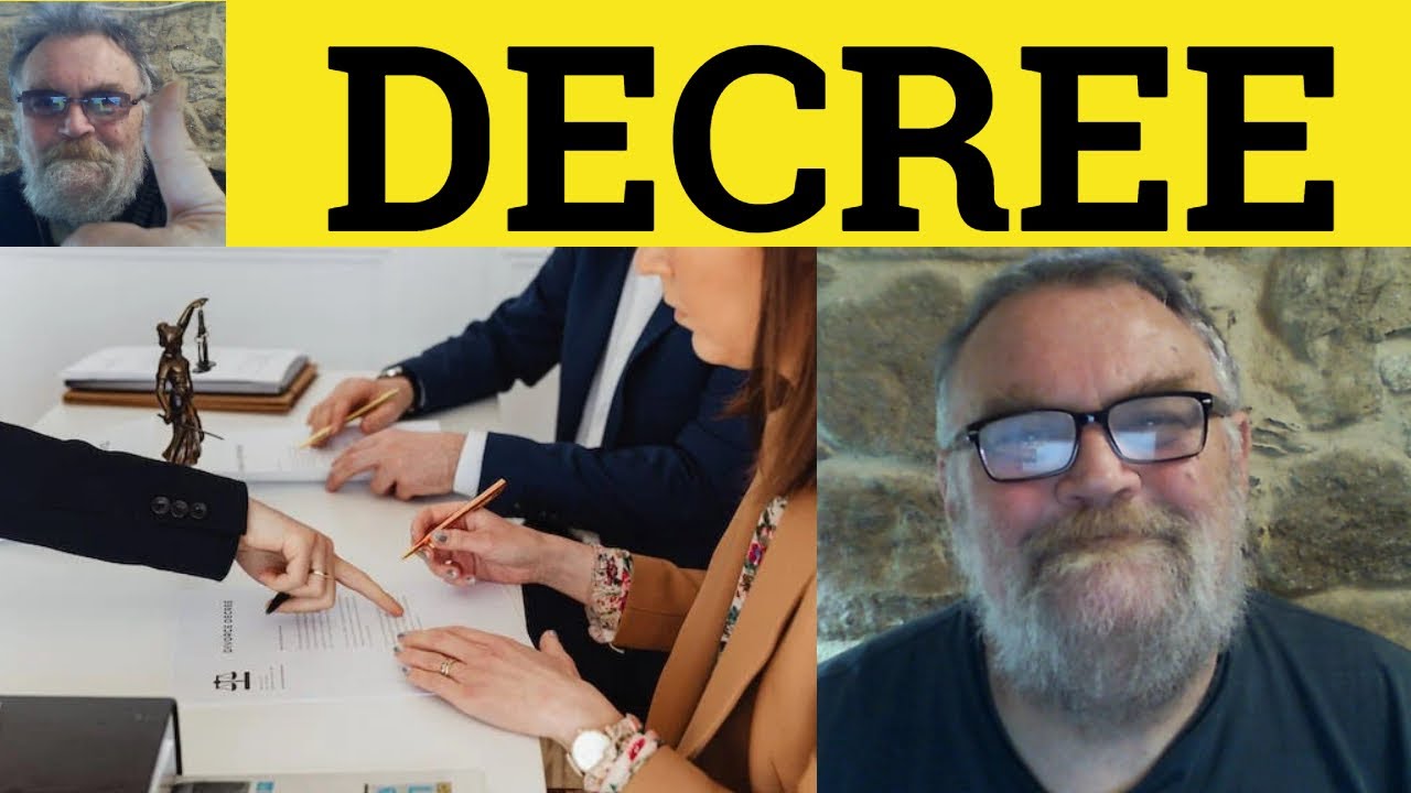 🔵 Decree Meaning - Decree Examples - Decree Definition - Decree