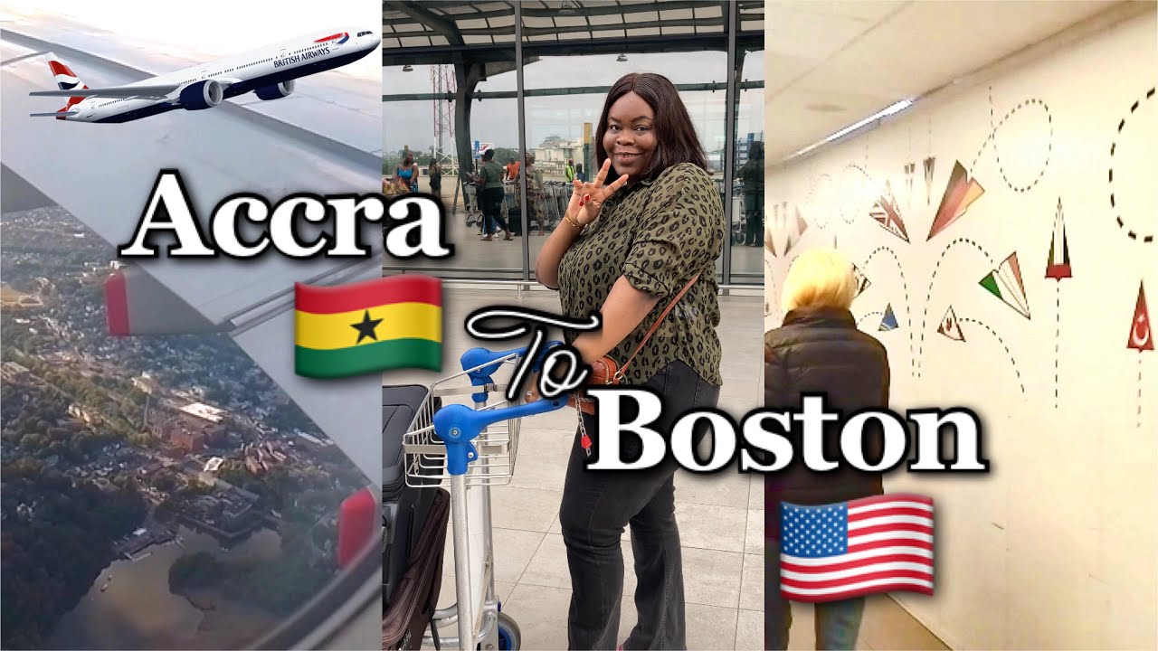 Accra 🇬🇭 to Boston 🇺🇸 | British Airways flight review ~ Economy Class | Travel Vlog