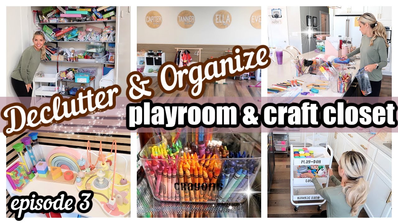*NEW* PLAYROOM AND CRAFT CLOSET ORGANIZATION DECLUTTER AND ORGANIZE TIFFANI BEASTON HOMEMAKING 2023
