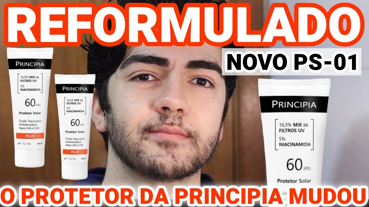 PS-01 REFORMULADO! PROTETOR SOLAR PRINCIPIA PS-01 COM 5% DE NIACINAMIDA! NOVA VERS&Atilde;O!