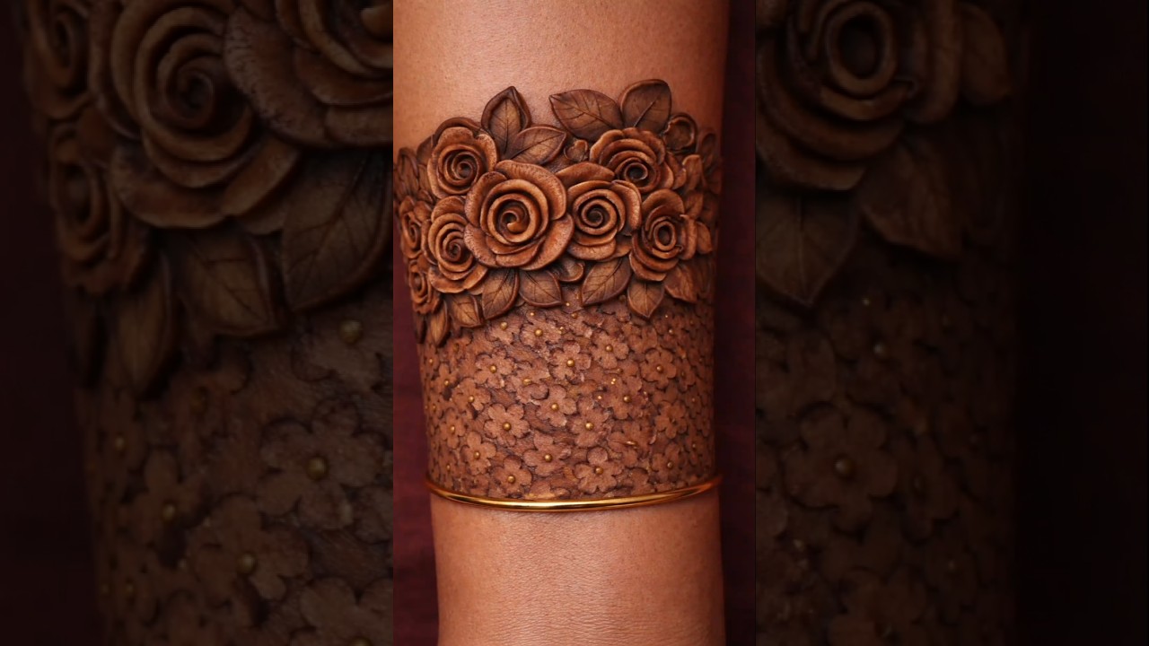 Front full Hand Floral Mehndi Design||