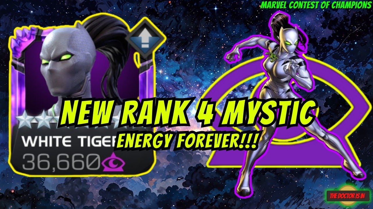 New MCOC Rank 4 7 Star Mystic Champion Showcase Energy Forever With White Tiger