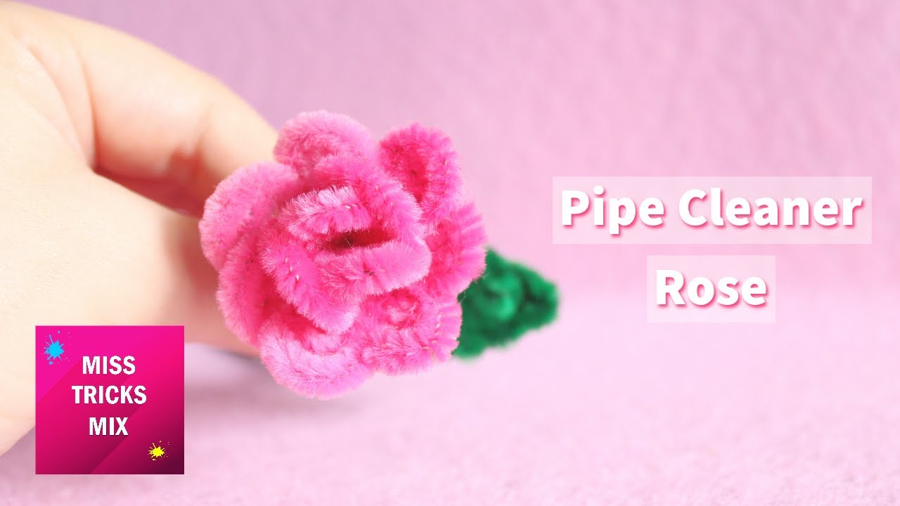 DIY: How to make rose flower using pipe cleaner | Pipe Cleaner Craft | Spring Craft.