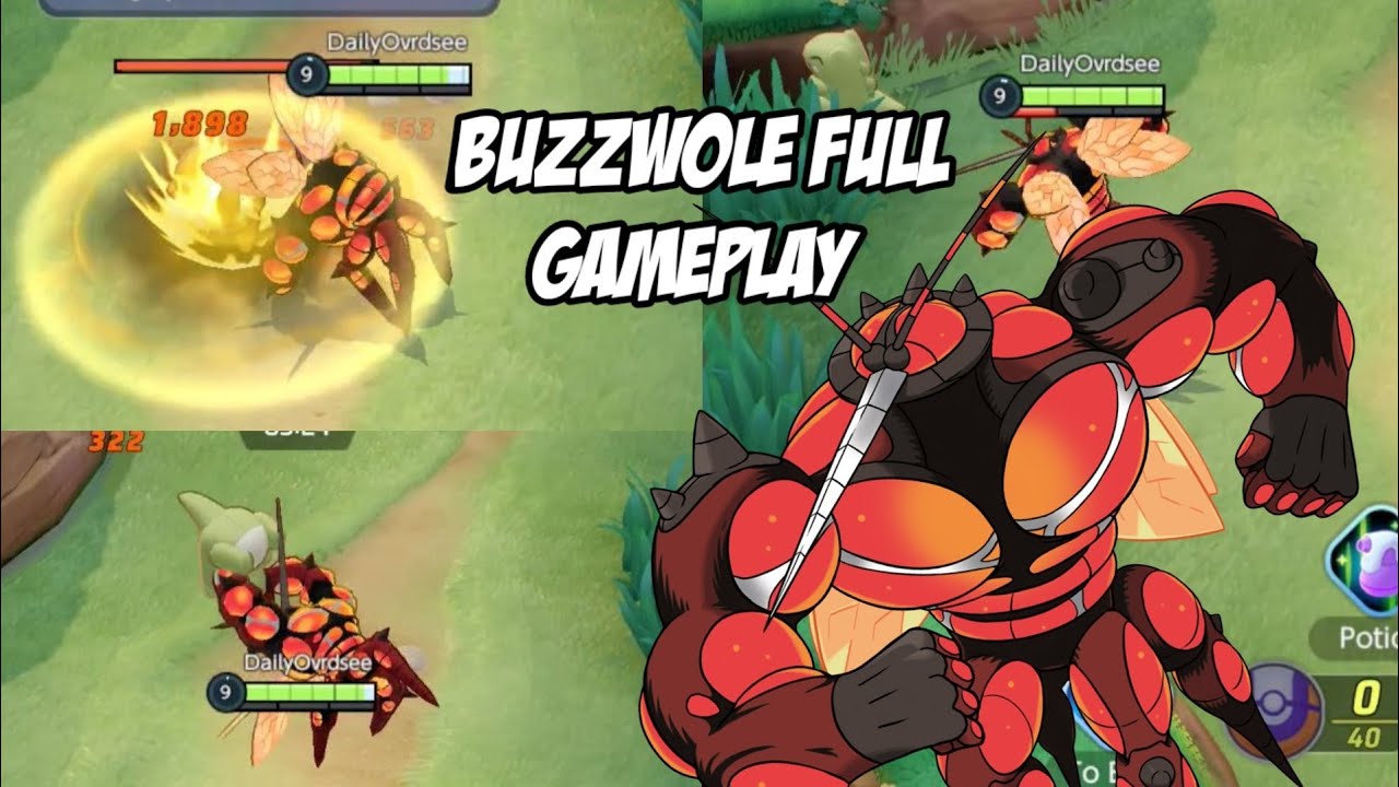NEW POKEMON BUZZWOLE FULL GAMEPLAY | Pokemon Unite