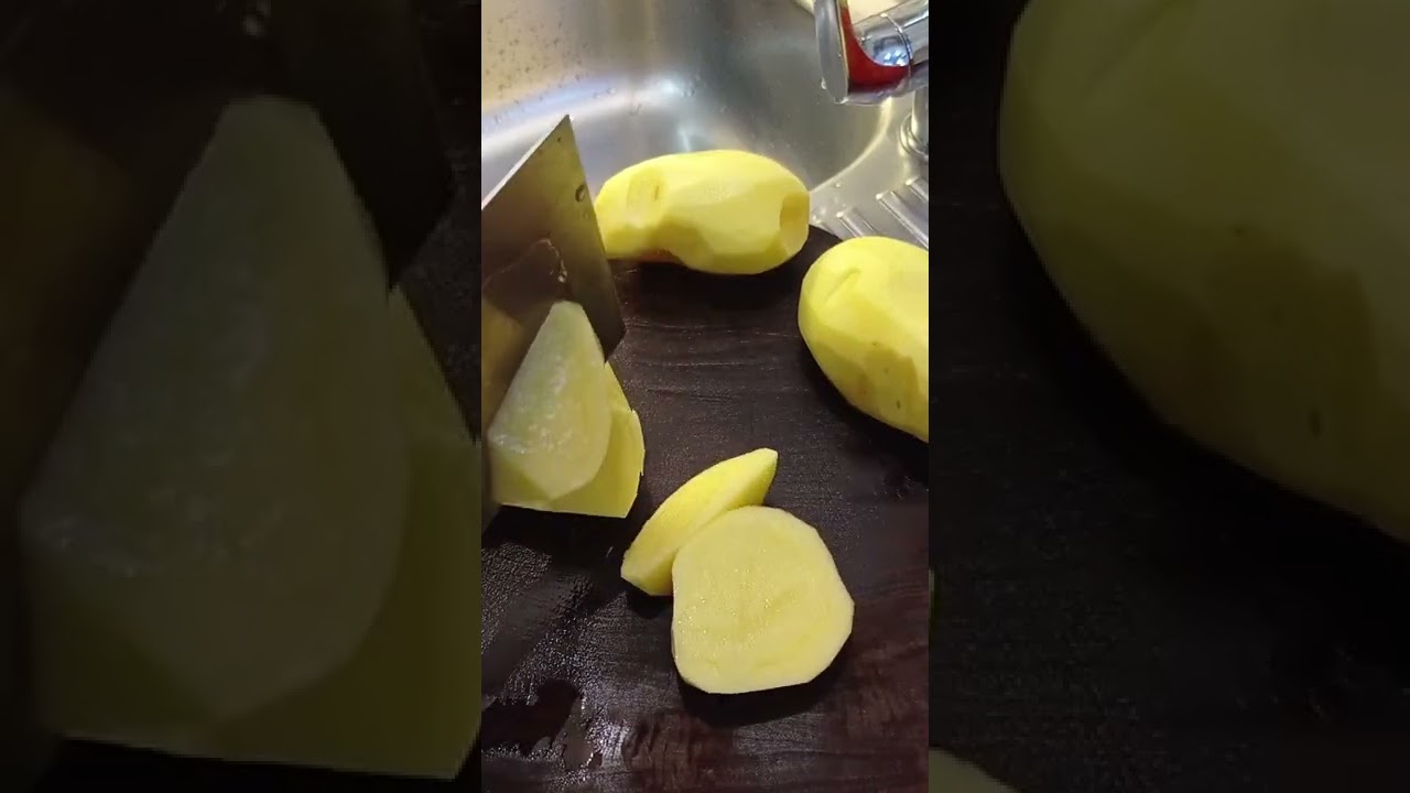 roll cutting of potatoes #asmr  #short #videoshort #betashorts #videoshort #youtubeshortviral