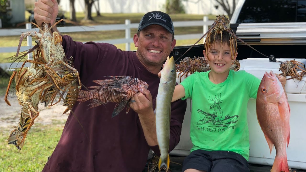 Lobster, LIONFISH and Sand Tilefish {Catch Clean Cook} Seafood Hibachi