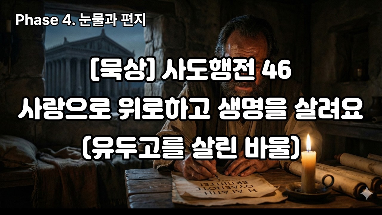 [묵상] 사도행전 46:사랑으로 위로하고 생명을 살려요 (유두고를 살린 바울)