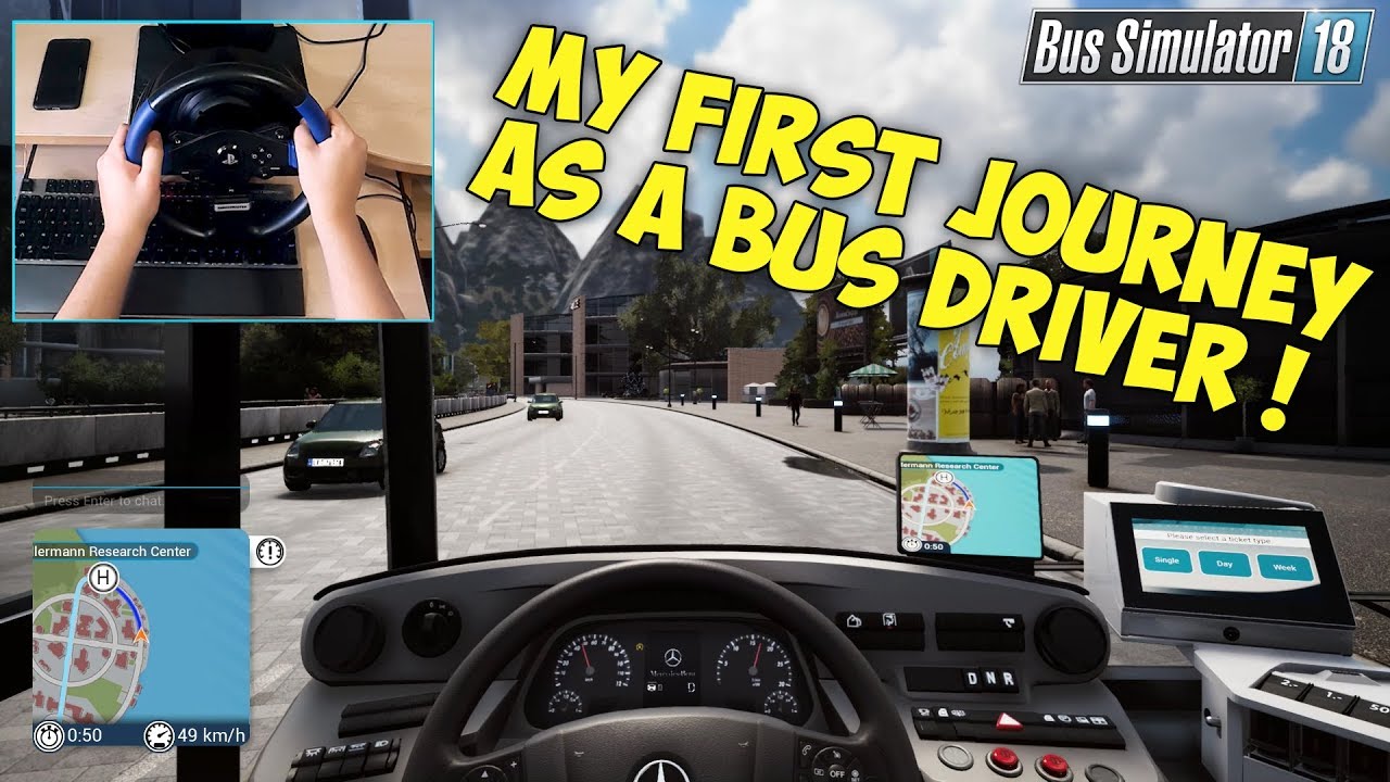 Bus Simulator 18 | My first journey as a Bus Driver ! Thrustmaster T150 Gameplay