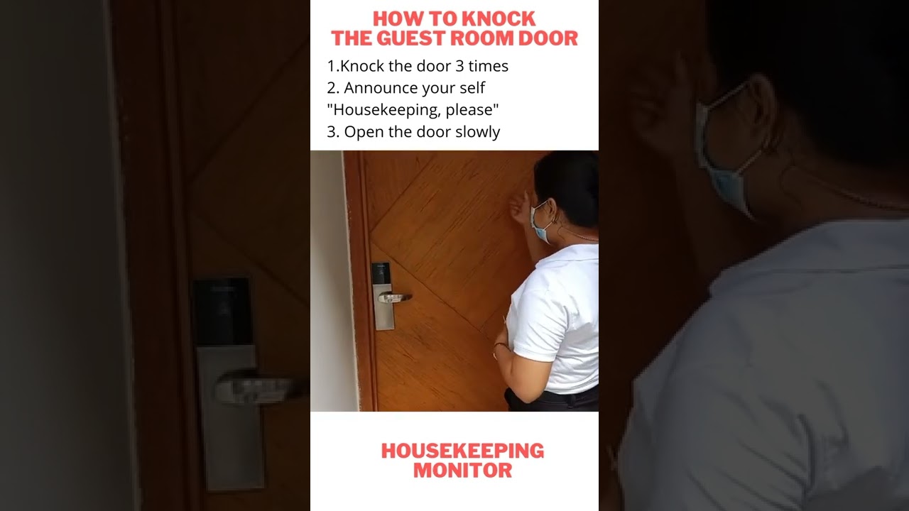 How to Knock Guest Room Door Based on Housekeeping Hotel Standard #shorts #knock