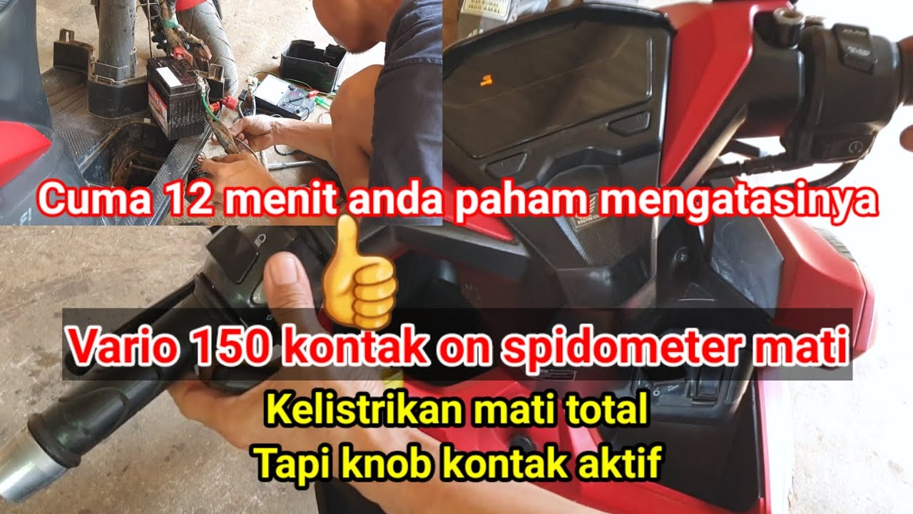 Cara mengatasi vario 150 kontak on kelistrikan mati@Yudikakakeke