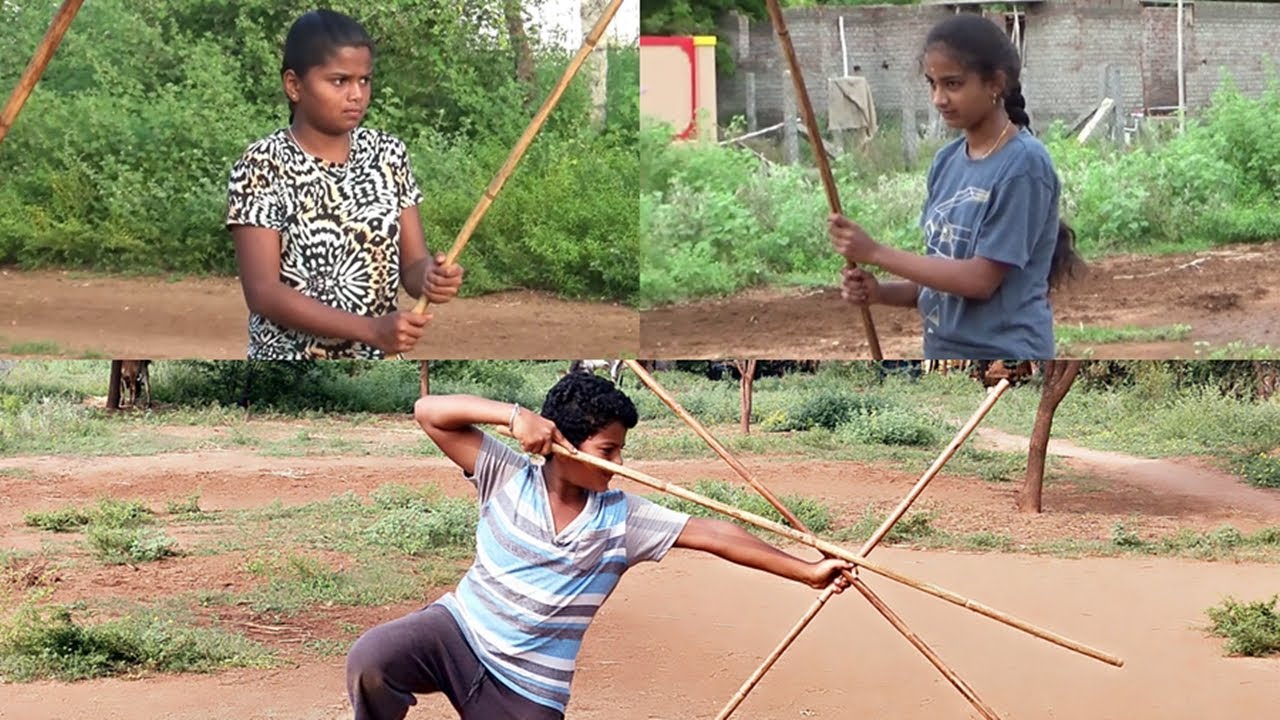 Silambam | Training | Part 11 | Dhivya shree | Hudaifa | Vino | Karrasamu | Bostaff | Lathikhela